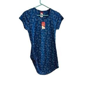 New Hello Kitty Blue Short Sleeve Shirt